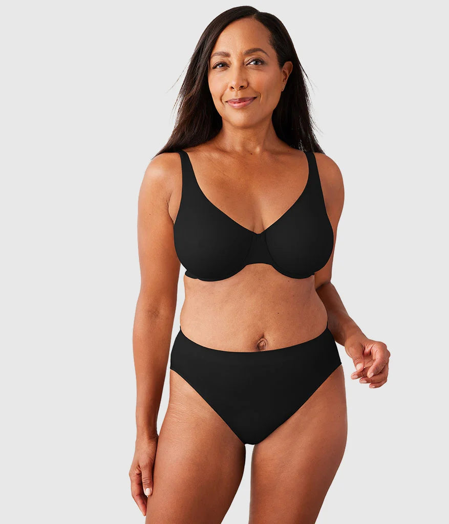 Comfortable Cool Underwire Bra: Black