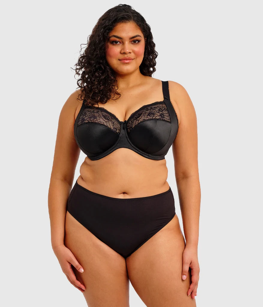 Morgan Stretch Banded Underwire Bra: Black