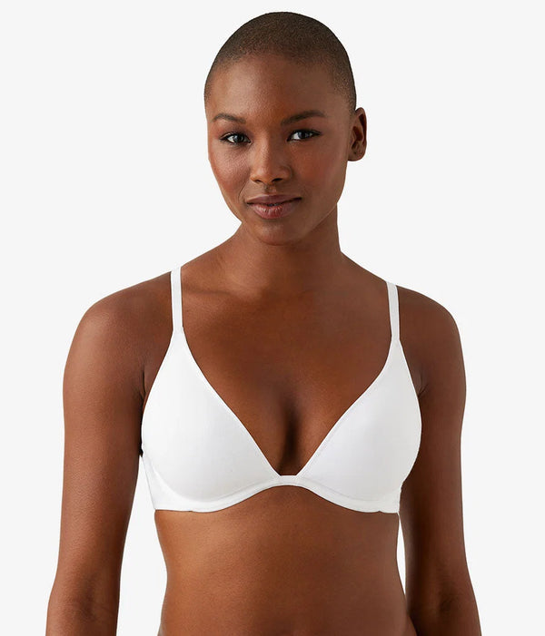 Cotton To A Tee Plunge T-Shirt Bra: White