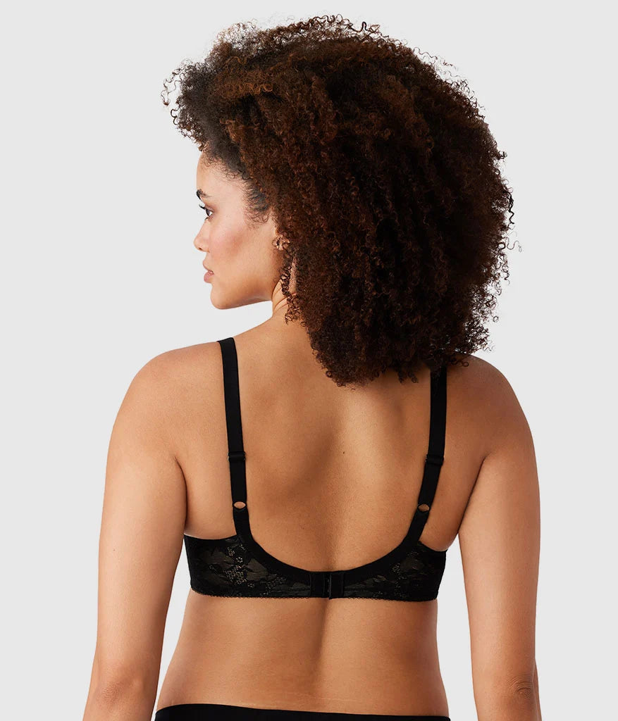 Lace Finesse T-Shirt Bra: Black/Toast