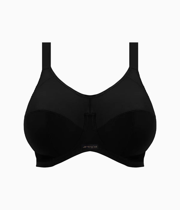 Energise Full Figure Underwire Sport Bra: Black