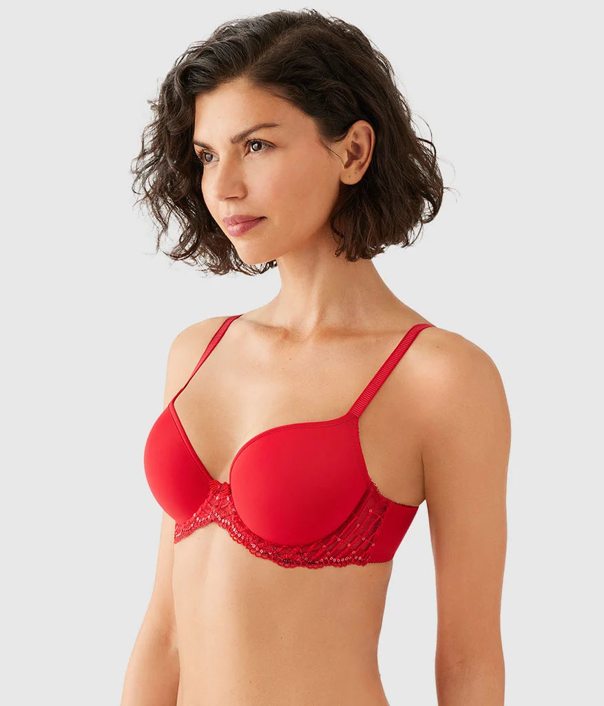 La Femme Underwire T-Shirt Bra: Equestrian Red