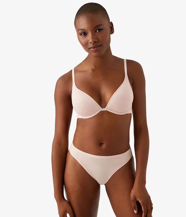 Cotton To A Tee Plunge T-Shirt Bra: Rose Smoke