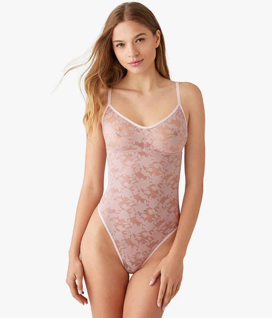 Shadow Scene Bodysuit: Blush Pink