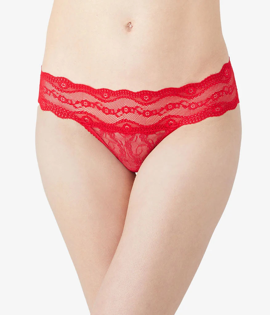 Lace Kiss Bikini Panty Pack: White/Crimson Red/Night