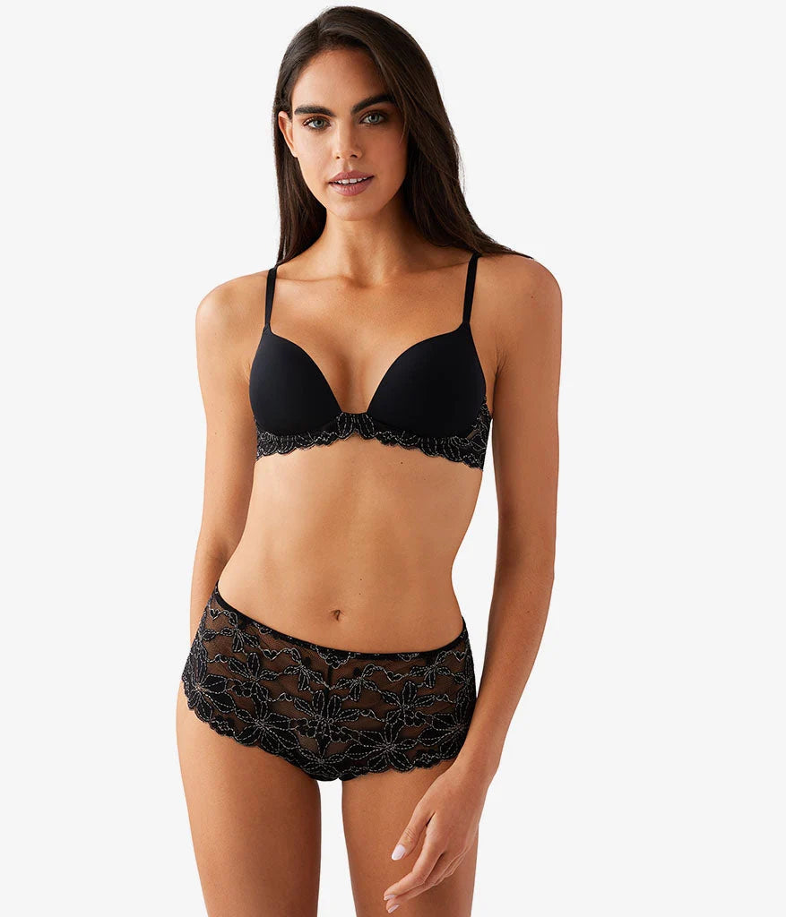 Feeling Famous Wire Free Push Up Bra: Night/Angel Wing