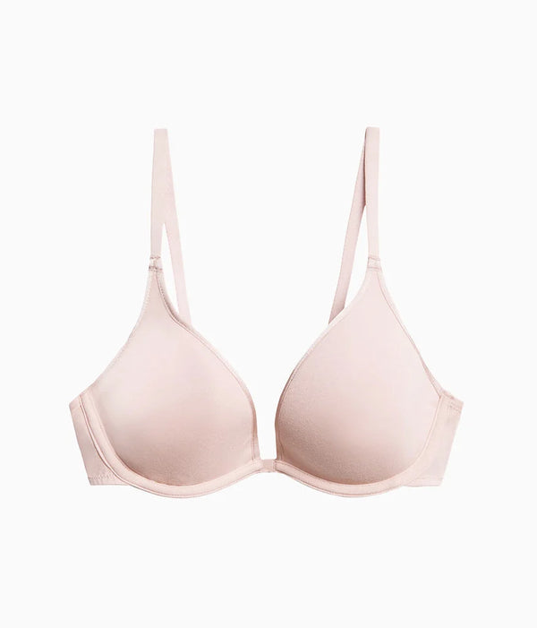 Cotton To A Tee Plunge T-Shirt Bra: Rose Smoke