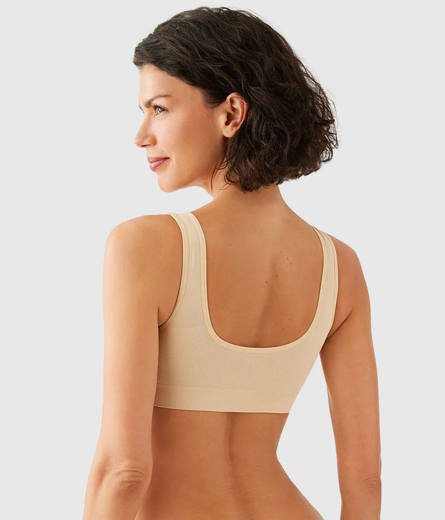 B-Smooth® Front Close Bralette: Sand Secondary image