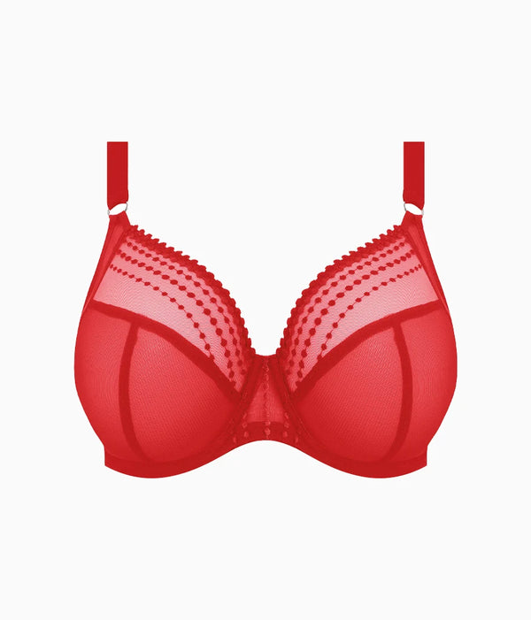 Matilda Underwire Plunge Bra: Haute Red